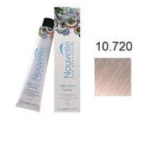 Фарба для волосся Nouvelle Hair Color 10.720 платиновий коричнево-фіолетовий блондин, 100 мл